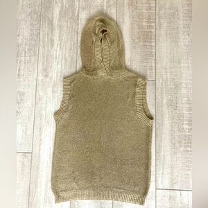 Zara Gold Mesh Sleevless Hoodie